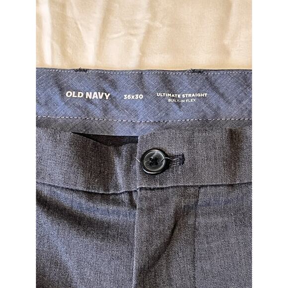 2 Pair Old Navy Ultimate Straight Flex Pants 36x30 Gray &‎ Dark Gray Bundle - Picture 16 of 16